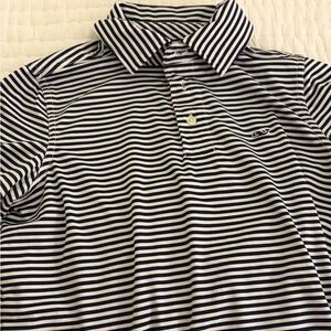 Vineyard Vines Navy and White Striped Polo Shirt